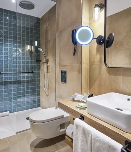 Lavabo de la habitación familiar -Proyecto Hotel Catalonia Santa Justa