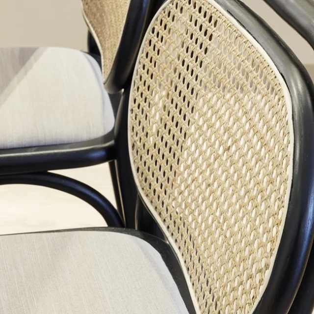 Sillas de cocina con respaldo de mimbre - Proyecto Eixample